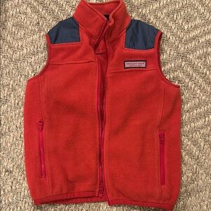 Vineyard Vines Red Fleece Vest